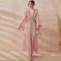 Nouvelles robes Abaya musulmanes sexy 2026 pour femmes, Kaftan de Dubaï, vêtements islamiques, robe longue brodée à manches longues en fausse fourrure