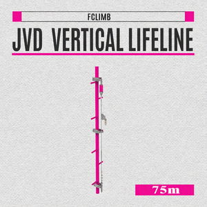 Système antichute FCLIMB <span class=keywords><strong>JVD</strong></span> 75m avec câble en acier inoxydable pour échelle verticale et sécurité d'échelle fixe - Product Image 1