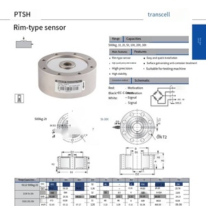 Capteur de pesage VEIDT pour machine d'essai de matériaux de transmission American Transcell PTSH-5t, PTSH-10t, cellule de charge de type moyeu PTSH VEID - Product Image 3