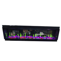 Cheminée électrique holographique 3D avec son de crépitement simulé Nouvelle cheminée LCD à trois côtés conçue