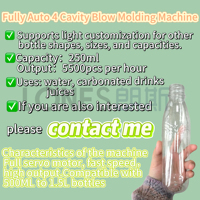 Machine à plastique PET entièrement automatique à grande vitesse, 4 cavités, pour petites entreprises, 5500BPH, 500ml-1500ml, LONES LS-A4, vente directe d'usine