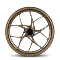 Jantes en alliage forgé bronze à 5 branches fines, roues légères CNC 5x112 5x130 pour berlines européennes de performance