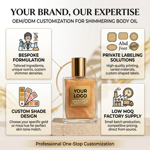Iluminador de Maquillaje Natural Orgánico Personalizado HKH, Iluminador Facial Brillante, Bronceador Perlado Blanco, Oro Rosa, Brillo para la Piel, Aceite Corporal Líquido - Product Image 6