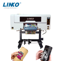 Printer UV DTF LINKO A3 untuk Pencetakan Stiker, Mesin Printer UV DTF I3200 Printhead 30cm, Impresora UV DTF untuk Kotak Kado Kaca