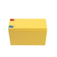 Gelbe 12V 7Ah 18650 Batteriebox aus ABS-Kunststoff, Leeres Aufbewahrungsgehäuse für 12V7Ah Lithium-Ionen-Batterie, Ersatz-Außenhülle ohne Zubehör