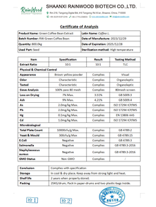 Doğal yağ Bunner çözünebilir kahve 50% klorojenik asit yeşil kahve çekirdeği özütü - Product Image 2