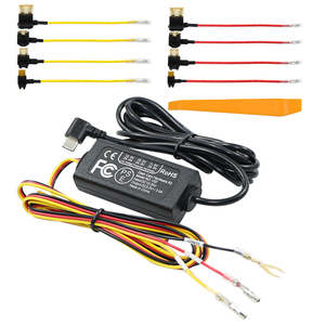 Kit de câblage micro <span class=keywords><strong>USB</strong></span> professionnel pour caméra de tableau de bord et caméra de rétroviseur, câble d'<span class=keywords><strong>alimentation</strong></span> <span class=keywords><strong>5V</strong></span> 3A pour voiture, mode stationnement 24H avec kit de dérivation de fusible - Product Image 1