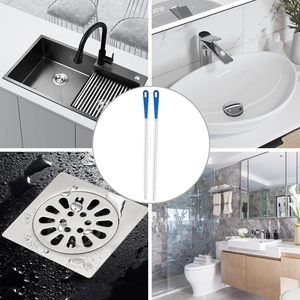 Spazzola Flessibile Personalizzata 45cm per Scarichi, Rimuovi Ostruzioni, Setole in PP, Filo Zincato, Manico in Plastica, Strumento per Sbloccare Fognature e Capelli nel Lavandino - Product Image 5