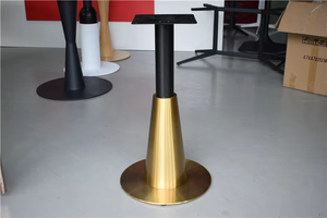 <span class=keywords><strong>Gamba</strong></span> per Tavolo Moderna e Lussuosa in Acciaio Inox Titanio con Finitura Spazzolata per Ristoranti, Caffetterie e Hotel - Product Image 6