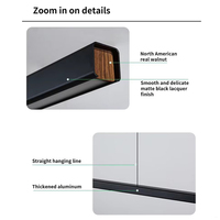 Luminaire suspendu linéaire LED en aluminium contemporain pour îlot de cuisine moderne et élégant, luminaire de table longue, lustre