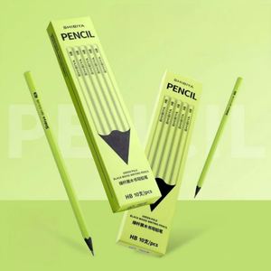 Lápiz de Madera Negra con Cuerpo Verde, Lápices Promocionales para Niños, Lápices Premium en Caja al por Mayor con Logotipo Personalizado para Escuelas - Product Image 2