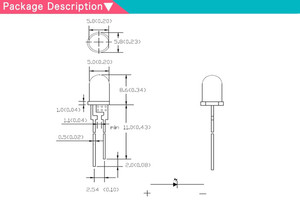 หลอดไฟ <span class=keywords><strong>LED</strong></span> ไดโอดอินฟราเรดกำลังสูง 0.5W 5 มม. 850-940 นาโนเมตร 1.1-1.6 โวลต์ 150mA 100,000 ชั่วโมง แบบ Through Hole Package ได้รับการรับรองมาตรฐาน CE RoHS - Product Image 6