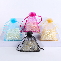 Sacs en organza à logo personnalisé, pochettes à bijoux avec cordon de serrage, sacs cadeaux pour bonbons pour mariage, vente en gros