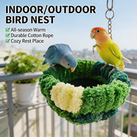 Nid chaud CT Parrot, nid de couchage léger en peluche pour perruches, perruches à bec rouge et calopsites en hiver