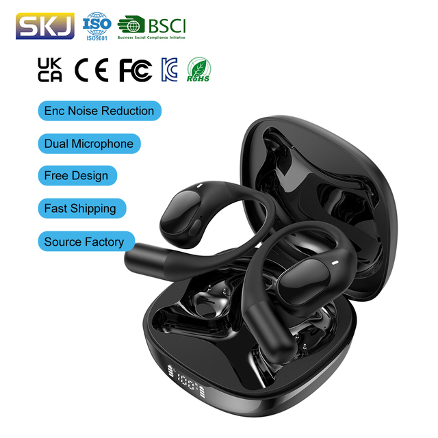 Wireless Bluetooth 5.3 Over-Ear Earphones 36hrs Playtime Earhooks Ows Earbuds Wireless Charging Noise Cancelling Headphones