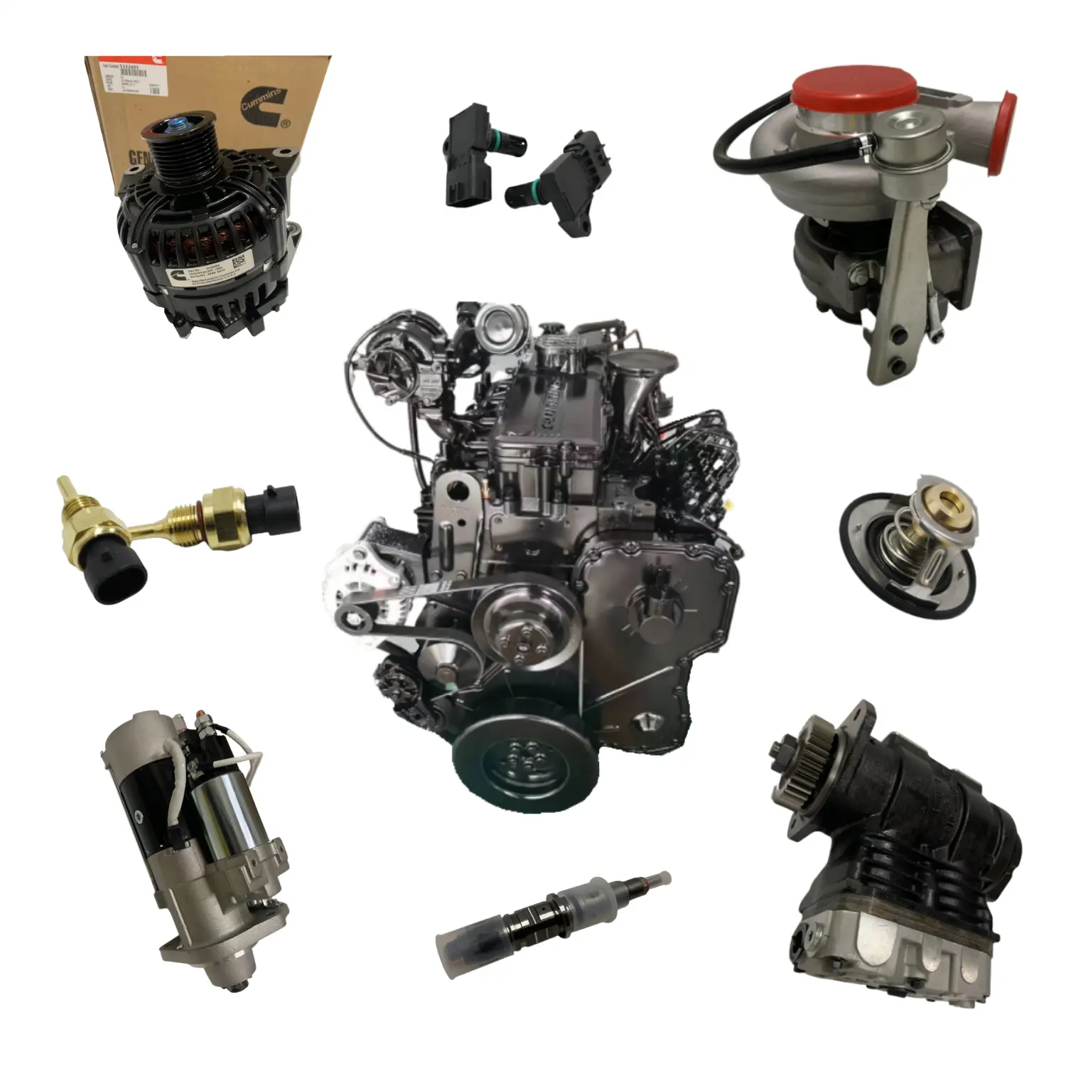 Parti del motore Cummins macchine edili Hubei 4bt motore 3.9 Rion 12 valvole per la vendita 6bt 1 pz