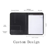 Porte-documents extensible A4 en cuir PU noir durable avec fermeture éclair – Modèle populaire 2027