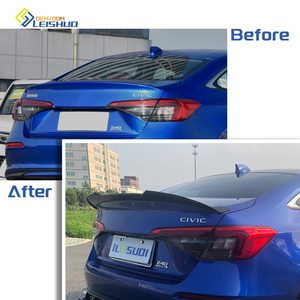 สปอยเลอร์หลังแบบคาร์บอนไฟเบอร์สีดำเงา ABS รุ่นใหม่ปี 2024 ของ Leishuo สำหรับ Honda Civic FE-C รุ่นที่ 11 ปี <span class=keywords><strong>2022</strong></span>+ - Product Image 3