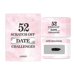 Impression personnalisée 52 Date Challenge Couple Jeu Date Scratch Off Jeu de cartes avec boîte - Product Image 1