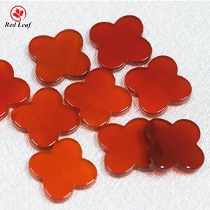 Pierre naturelle trèfle à quatre feuilles Redleaf, prix de gros, 8-13mm, quatre fleurs, <span class=keywords><strong>agate</strong></span> noire et rouge, couleur bleue - Product Image 3