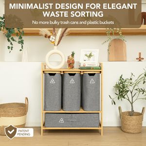 Collecteur de bouteilles station de recyclage intérieure grande <span class=keywords><strong>poubelle</strong></span> de cuisine <span class=keywords><strong>poubelle</strong></span> de bureau et organisateur de <span class=keywords><strong>poubelle</strong></span> de recyclage - Product Image 2