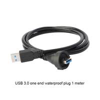 Câble de connecteur de montage sur panneau étanche LSHITECH M20 IP67 USB 3.0, USB mâle vers mâle 1m pour équipement industriel