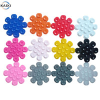 Support mural adhésif en silicone étanche en forme de fleur (lot de 15) pour téléphone portable avec ventouse de maintien