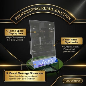 Présentoir de Comptoir Personnalisé en Métal pour Téléphones, Épaisseur de Panneau 3mm, Montage Facile, Idéal pour Promotion en Magasin de Téléphonie Mobile - Product Image 1