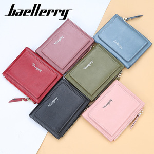 Cartera corta Baellerry para mujer, de piel sintética, plegable, con cremallera, monedero, tamaño mini, para uso diario. - Product Image 3