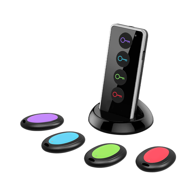 Key Finder Wireless RF Item Locator with Led Flashlight Function 4 Receivers Remote Finder for Finding Key Wallet Remote Phone