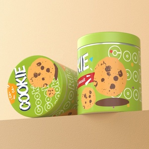 Recipiente Redondo de Aluminio Personalizable de 500 ml para Galletas, con Doble Tapa, Recipiente Grande Verde para Aperitivos, Pan y Dulces - Product Image 6