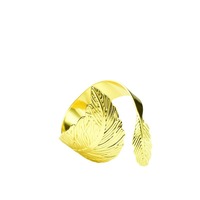 Anneaux de serviette feuille de métal doré porte-boucles de serviette pour décor de table Ramadan Pâques, Saint-Valentin, Noël, mariage