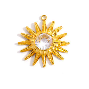 Colgante de Gato y Elefante de Dibujos Animados, Acero Inoxidable, Chapado en Oro de 18k, Incrustaciones de Ojo Turco, Accesorios de Joyería DIY, Regalo Unisex - Product Image 5