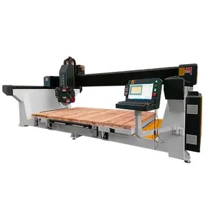 3000*1000mmmm 45 Degree Chamfer Bridge Saw 5 Axis CNC Stone Granite Marble Cutting 3D Stone Engraving Machine for Sale