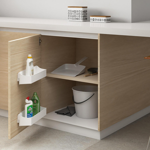 EMUCA 350 mm Plastic White <b>Kitchen</b> <b>Storage</b> Cabinet with Fixed Door 2-Piece Set Model EMU8930315 Made in Italy - Product Image 4
