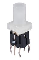 Interrupteur tactile momentané 6x7,2mm-18,5H, micro-bouton poussoir, interrupteur éclairé, LED blanche SMD SMT, capuchon rond