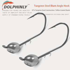 Amo da jigging con testa micro, antiscivolo, a gola larga, in acciaio al tungsteno, ad angolo smussato, per pesca al black bass, mandarino e rig Ned - Product Image 2
