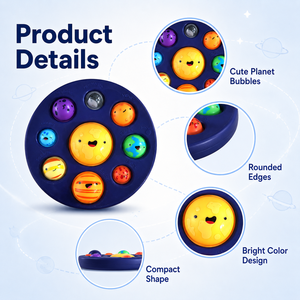 Solar System Planet Pop <b>Bubble</b> Fidget Toy Educational Sensory Toy for <b>Kids</b> Party Favor Wholesale - Product Image 5