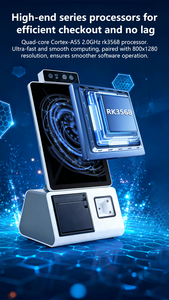 Sistema POS Todo en Uno Android HP80 de 10.1 Pulgadas con Pantalla Táctil Capacitiva, Quiosco de Autoservicio, Gestión de <span class=keywords><strong>Visitantes</strong></span>, Impresión de Boletos - Product Image 2