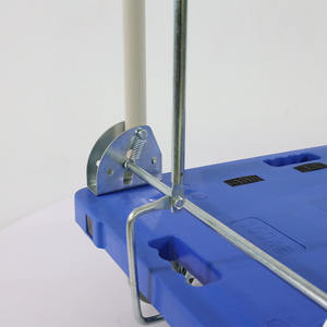 अनुकूलन योग्य भारी शुल्क प्लेटफॉर्म हाथ ट्रक F153s 150 किलोग्राम क्षमता औद्योगिक 4 "पहियों बड़े मंच गोदाम मोवर - Product Image 4