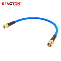 Câble coaxial SMA mâle vers SMA mâle, directement de l'usine, RG141 RG402 RG-402, câble bleu, câble de raccordement RF, rallonge 20cm