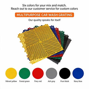 Piastrelle Incastrabili in Plastica Multicolore per Garage, Pavimentazione Drenante per Autolavaggio - Product Image 4