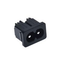 Toma de corriente C8 de 110V, 2 pines, montaje en PCB, Reino Unido/EE. UU./UE/AU, enchufe estándar para aplicaciones industriales con toma de CA de entrada macho de 110V