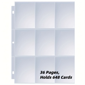 Wholesale 9 Pockets Double Side Trading Card Sleeves <b>Binder</b> Sheets for 3 Ring <b>Binder</b> Trading Cards Compatible with MTG Game Card - Product Image 4