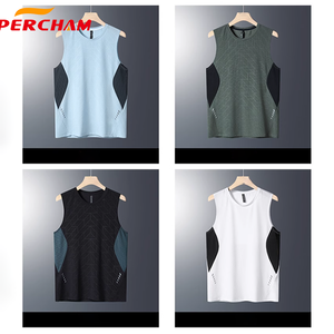 Vente en gros Débardeurs de gym personnalisés pour hommes T-shirt sans manches en maille à haute élasticité Débardeur de musculation - Product Image 5