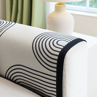 Housse de coussin de canapé de ligne fraîche et rafraîchissante de style d'été en tissu de soie de glace populaire