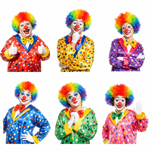 Peluca de Payaso Sintética Arcoíris con Nariz de Espuma, Peluca <span class=keywords><strong>Afro</strong></span> Rizada Unisex para Halloween, <span class=keywords><strong>Carnaval</strong></span>, Fiesta, Disfraz, Accesorio de Cosplay - Product Image 3