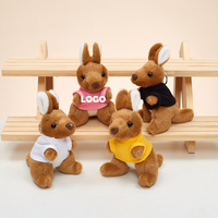 Porte-clés en peluche Koala et Kangourou d'Australie Kawaii de 10 cm avec logo personnalisé, vente en gros, cadeau d'entreprise, cadeau de festival