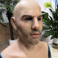 Masque en Silicone Réaliste de Haute Qualité, Beau, Doux et Confortable pour Homme, Accessoire de Maquillage et de Performance, Coiffe