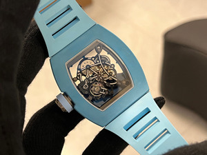 Top-quality Limited Edition Blue Ceramic <b>Skeleton</b> 055 Barrel-shaped Tourbillon <b>Automatic</b> Mechanical Men's <b>Watch</b> - Product Image 5